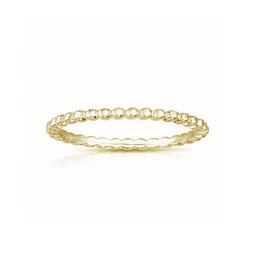 Yellow Gold 1mm Beaded Eternity Band 0