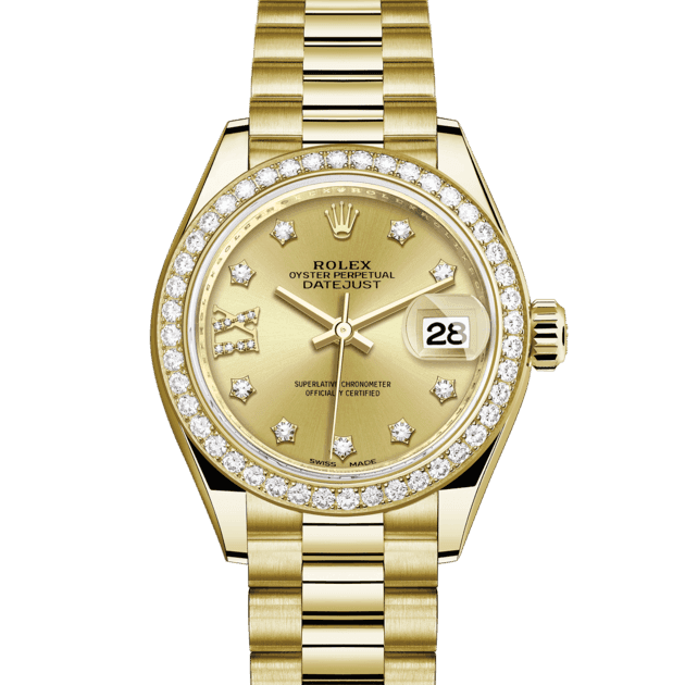 Rolex Lady-Datejust, m279138rbr-0006. Available at Lee Michaels Fine Jewelry