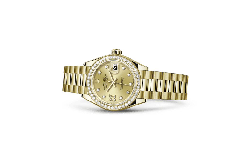 Rolex Lady-Datejust, m279138rbr-0006. Available at Lee Michaels Fine Jewelry