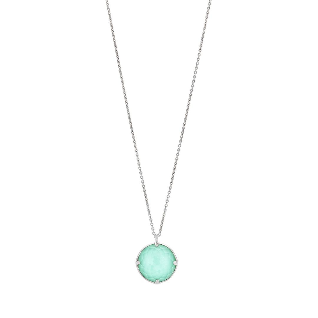 Ippolita Sterling Silver Clear Quartz with Turquoise Pendant Necklace 1