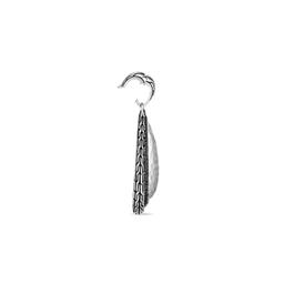 John Hardy Hammered Sterling Silver Drop Pendant with Black Sapphires 0