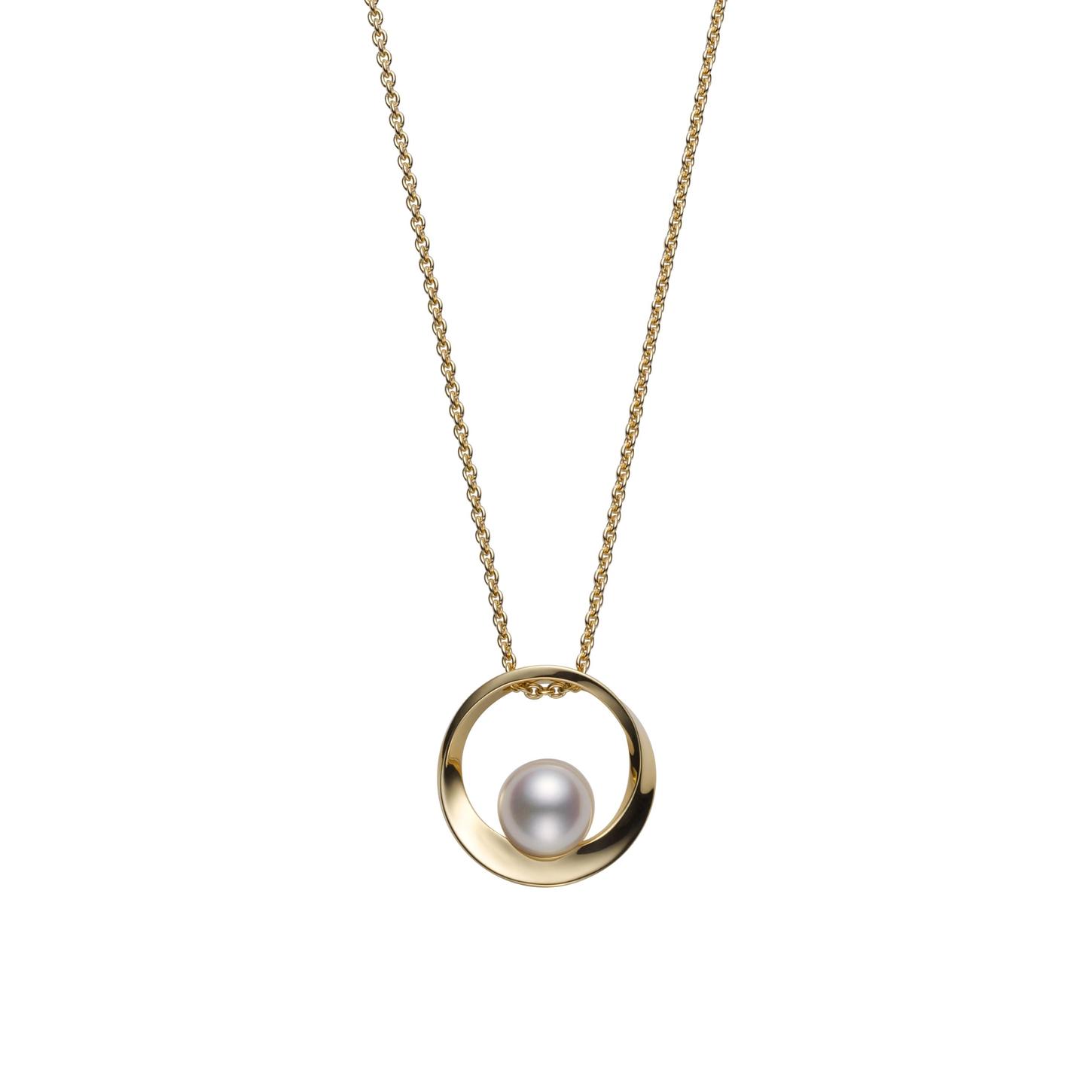Mikimoto "A+" Akoya Cultured Pearl Circle Pendant Necklace 0