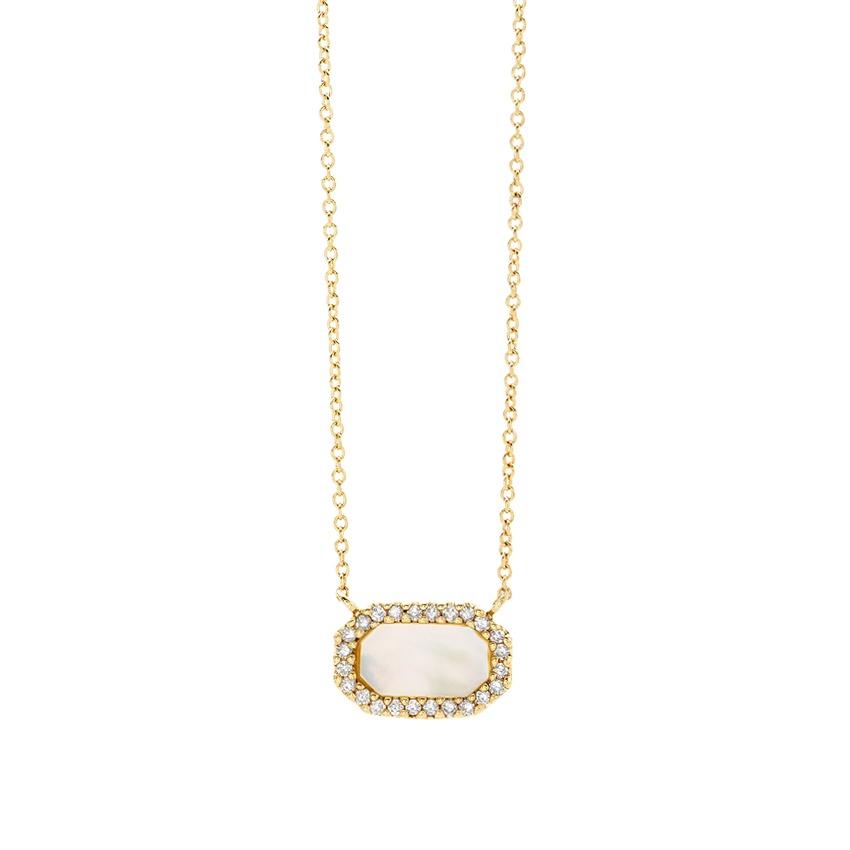 Pave Diamond Octagon Necklace 0