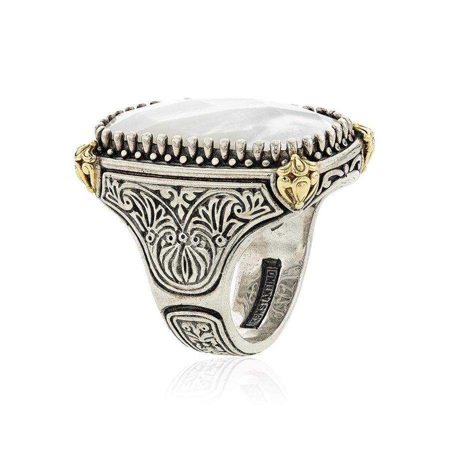 Konstantino Sterling Silver, Yellow Gold & Mother Of Pearl Ring 1