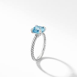 David Yurman Chatelaine Ring with Blue Topaz and Diamonds 2