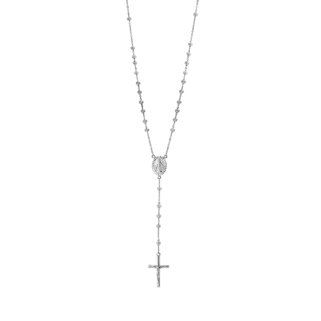 Sterling Silver Rosary Necklace 0