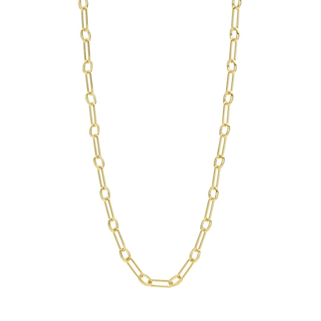 Paperclip and Oval Link Chain Necklace 0