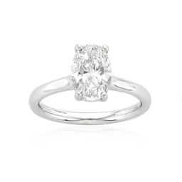 2.01 CT Oval Cut Loose Diamond, displayed in White Gold 0