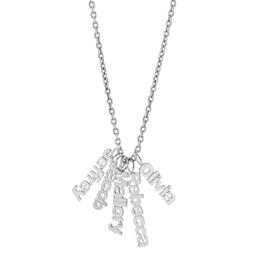 Sterling Silver Five Name Charm Necklace 0