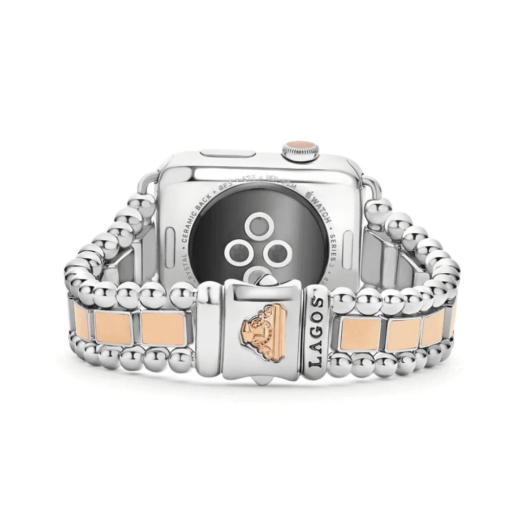 Lagos Smart Caviar Sterling Silver Watch Bracelet, Size 8, 42-45mm 0