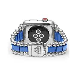 Lagos Smart Caviar Ultramarine Ceramic and Stainles Steel Watch Bracelet, Size 8, 42mm- 45mm 0