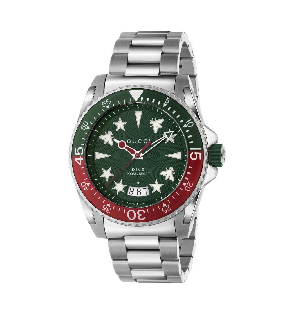 Gucci Green Dial Dive Watch, 45mm 0