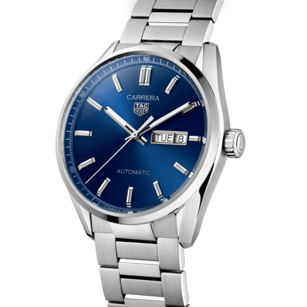 TAG Heuer Carrera Calibre 5 Automatic Watch with Blue Dial, 41mm 1