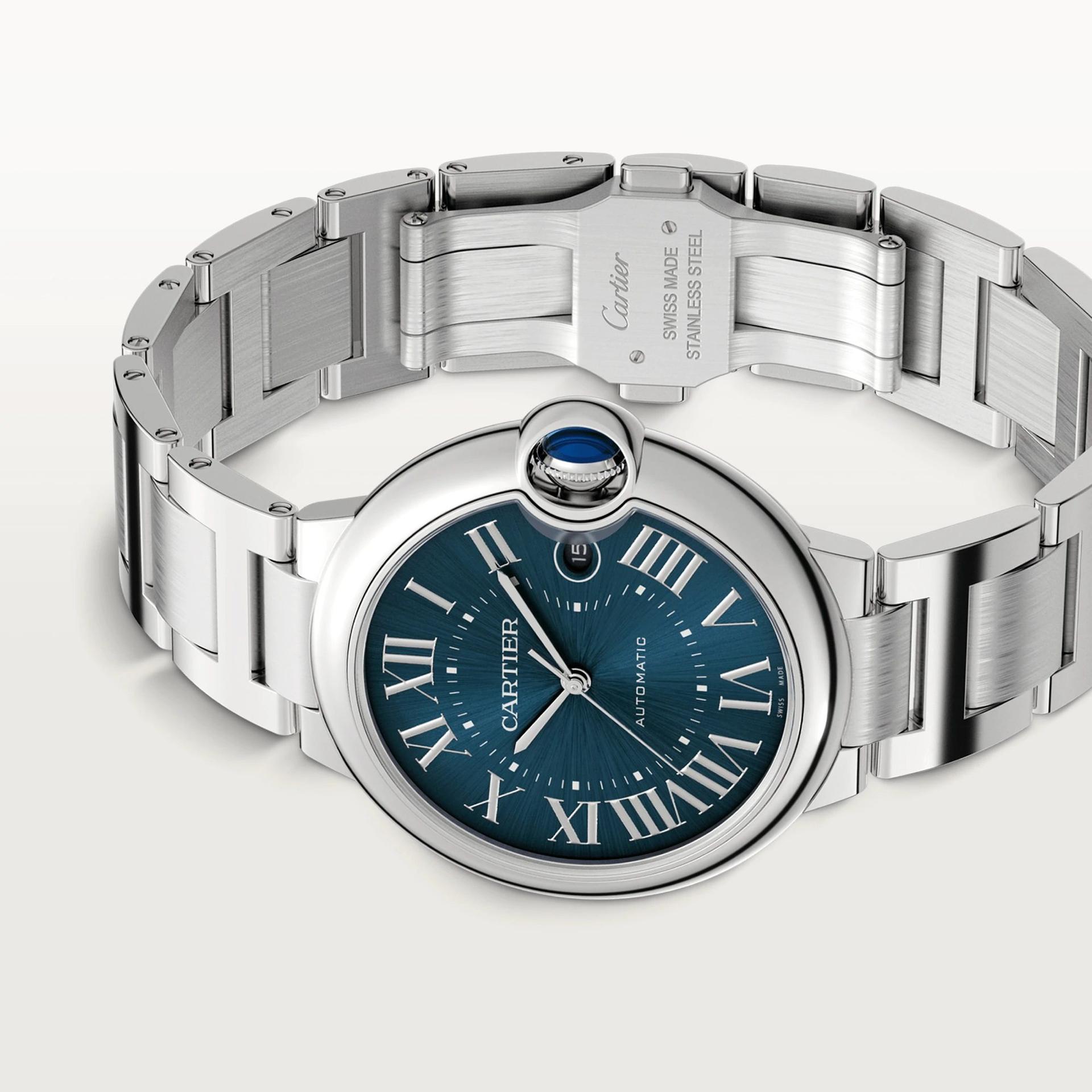 Ballon Bleu de Cartier Watch, Blue Sunray-Brushed Dial, 40mm
