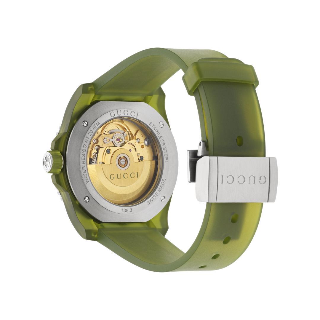 Gucci Transparent Dial Green Dive Watch, 40mm 1