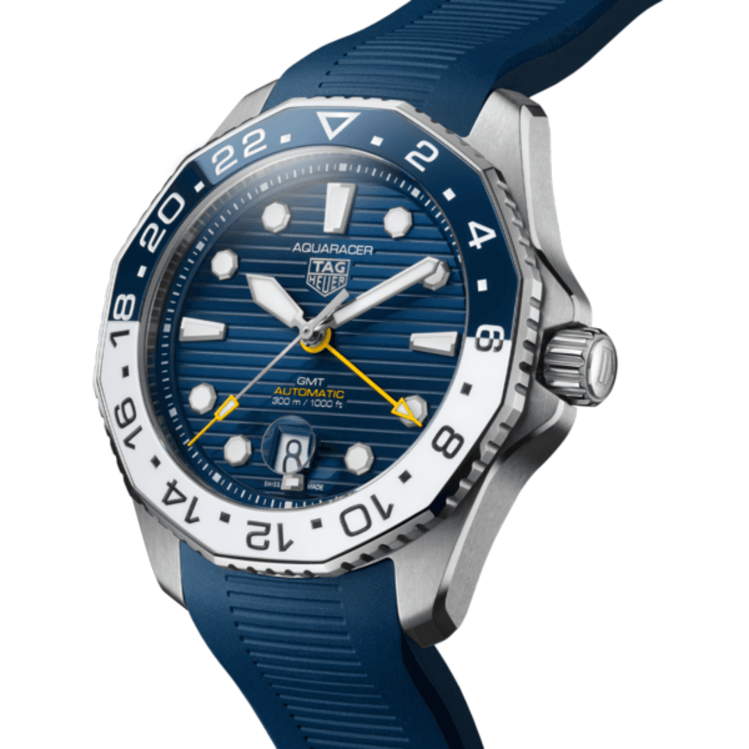 TAG Heuer Aquaracer Professional 300 GMT Calibre 7 Automatic with Blue and White Case 1