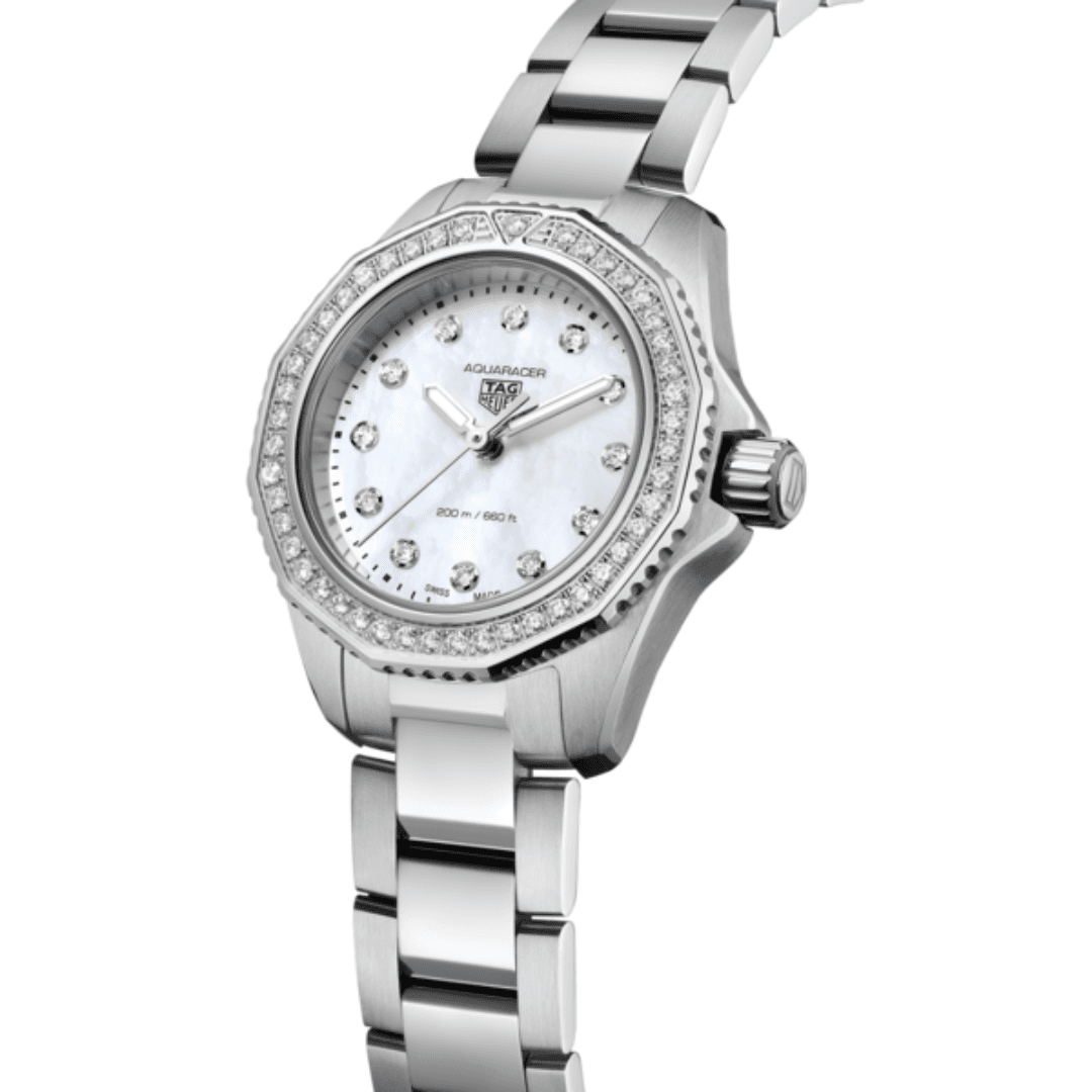 TAG Heuer Ladies Aquaracer Professional 200 Quartz Watch with Diamond Case, 30mm 1