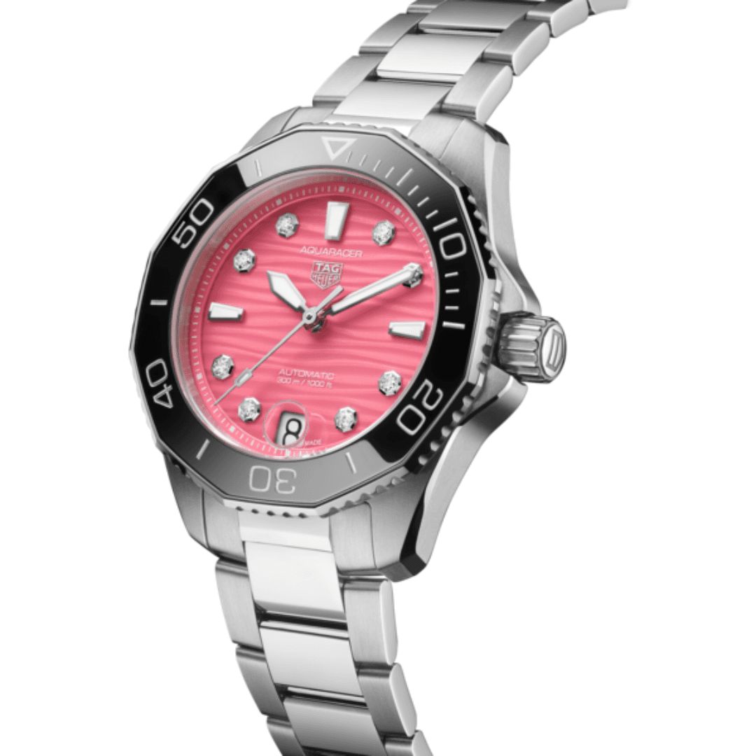 TAG Heuer Ladies Aquaracer Professional 300 Automatic Watch with Pink Dial 1