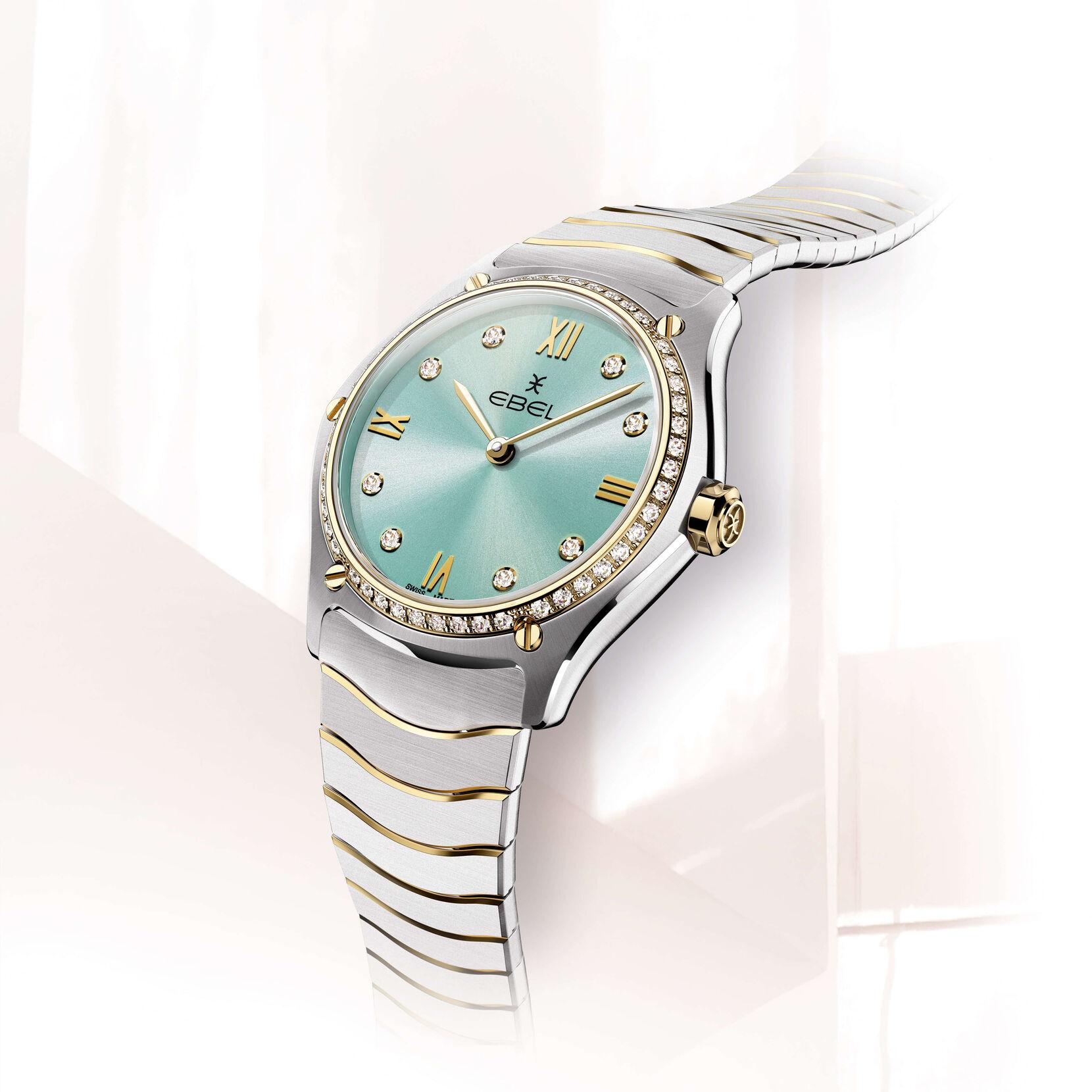 Ebel Sport Classic Ladies Watch with Mint Blue Dial and Diamond Case 0