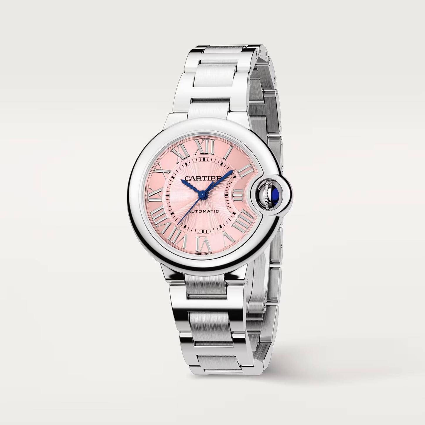 Ballon de Cartier Watch with Pink Dial, 33mm 8