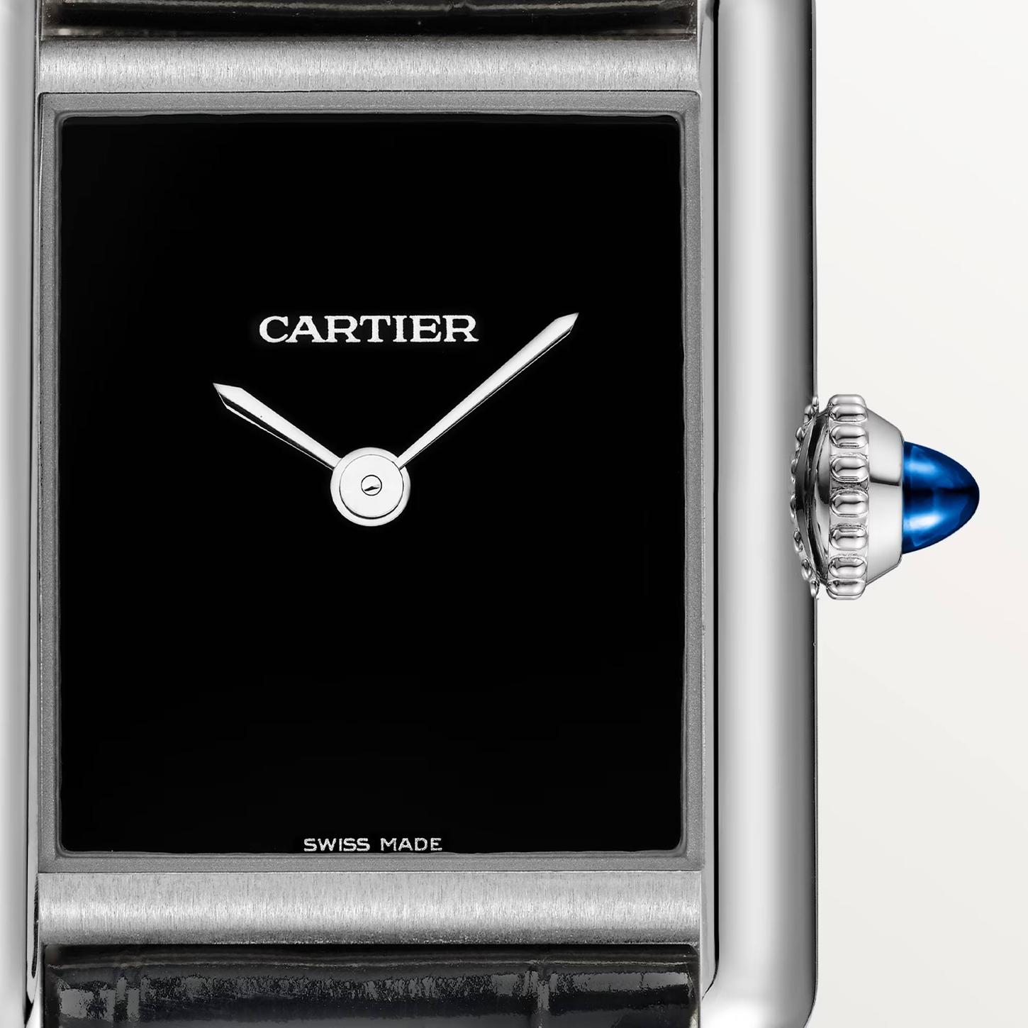 Tank Must de Cartier Watch with Black Dial, size small 2