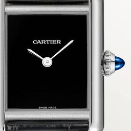 Tank Must de Cartier Watch with Black Dial, size small 2