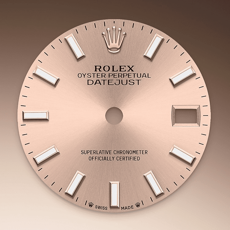 Rose-color dial